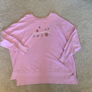 Aerie Pink Sweatshirt with Embroidered Design